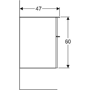 Шкаф Geberit Smyle Square 500.357.JR.1 45 пекан для ванной в интернет-магазине сантехники Sanbest