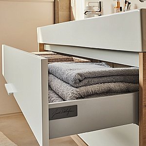 Тумба с раковиной Jacob Delafon VIVIENNE 100 белый глянцевый для ванной в интернет-магазине Sanbest