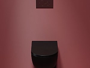 Унитаз подвесной Ceramica Nova Modena CN6063MB безободковый, с крышкой микролифт, черный матовый купить в интернет-магазине Sanbest