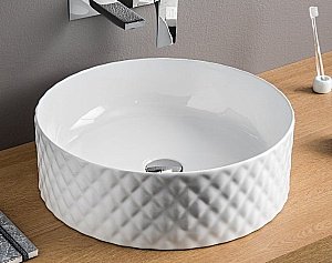 Раковина накладная Artceram Rombo 44 OSL009 01 00 белая купить в интернет-магазине Sanbest