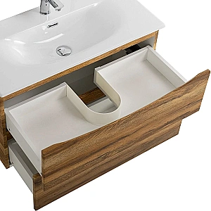 Тумба с раковиной Belbagno MARINO-CER-MINI 100 дуб фактурный для ванной в интернет-магазине Sanbest