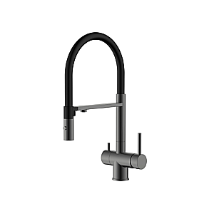 Смеситель для кухни Good Door KITCHEN-C СМ00052 оружейная сталь купить в интернет-магазине сантехники Sanbest