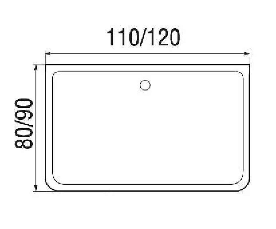 Душевой поддон River Wemor S 110x80 белый купить в интернет-магазине Sanbest
