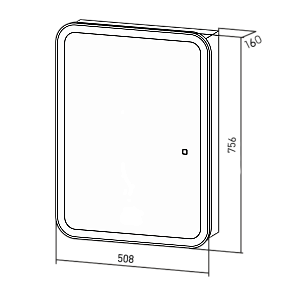 Зеркальный шкаф Azario Фиджи flip 50х75 LED-00002471 белый купить в интернет-магазине сантехники Sanbest