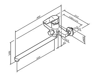 Смеситель для ванны AM.PM Gem F90A90000 купить в интернет-магазине сантехники Sanbest
