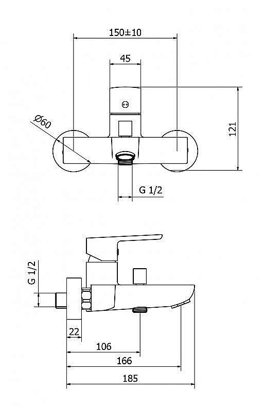 Смеситель для ванны Cezares FLORIAN-VM купить в интернет-магазине сантехники Sanbest