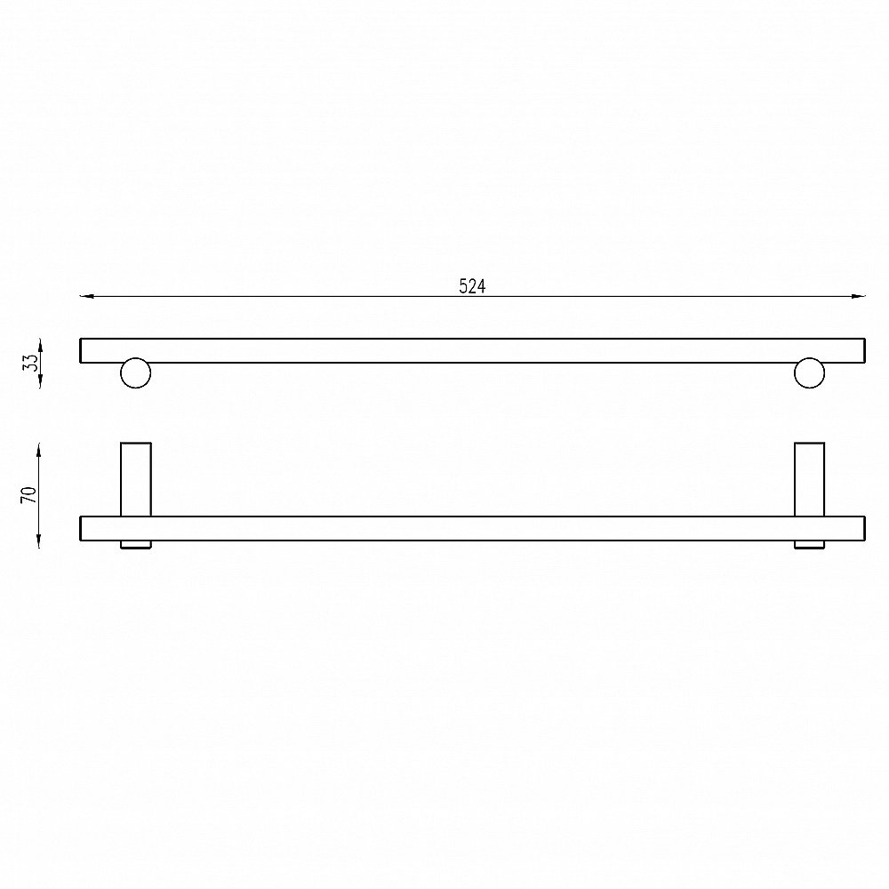 Полотенцедержатель Abber AA1856BG брашированное золото купить в интернет-магазине сантехники Sanbest