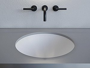 Раковина врезная снизу столешницы Salini MAREA 05 1802205M 42 из искусственного камня S-Stone, белая матовая купить в интернет-магазине Sanbest