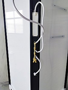 Душевая кабина Esbano ESM-QUADRO-90 стекло прозрачное/профиль черный купить в интернет-магазине Sanbest