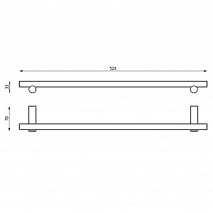 Полотенцедержатель Abber AA1856BG брашированное золото купить в интернет-магазине сантехники Sanbest