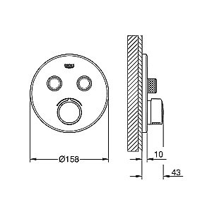 Смеситель для душа Grohe Grohtherm SmartControl 29145000 хром купить в интернет-магазине сантехники Sanbest