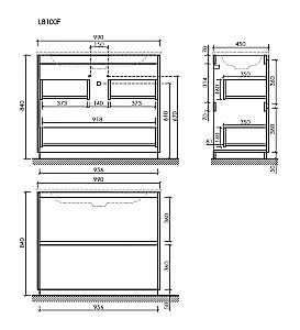 Тумба с раковиной Sancos Libra Floor 100 LB100FW белая для ванной в интернет-магазине Sanbest