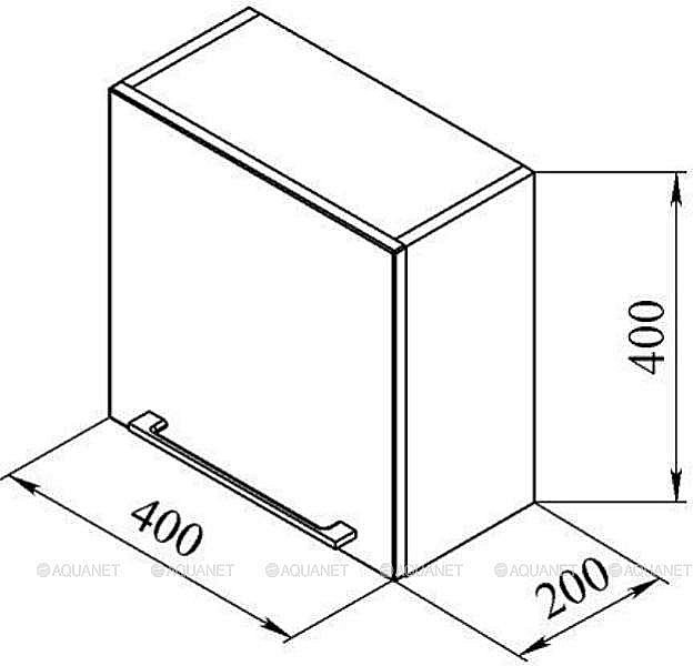 Шкаф навесной De Aqua Куба 40(1) белый для ванной в интернет-магазине сантехники Sanbest