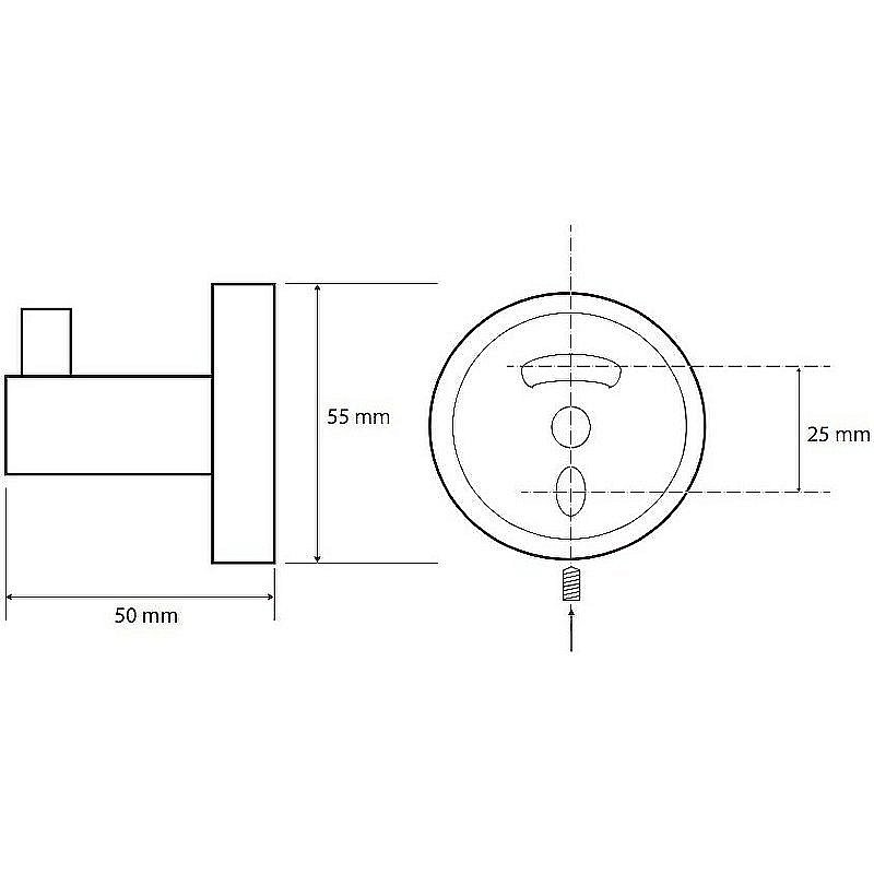 Крючок Bemeta Hematit 159106022 антрацит купить в интернет-магазине сантехники Sanbest