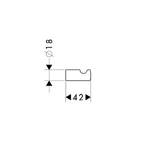 Крючок одинарный Hansgrohe 40511000 хром купить в интернет-магазине сантехники Sanbest