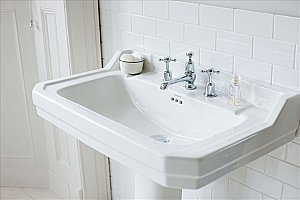 Раковина на пьедестале Burlington Edwardian 56 B4 1TH-P1 белая купить в интернет-магазине Sanbest