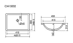 Раковина Ceramica Nova Era CN15002 белая купить в интернет-магазине Sanbest