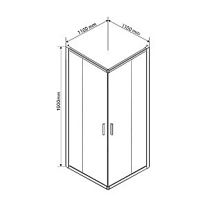Душевой уголок Vincea Garda VSS-1G1111CLBN 110x110 профиль брашированный никель/стекло прозрачное купить в интернет-магазине Sanbest