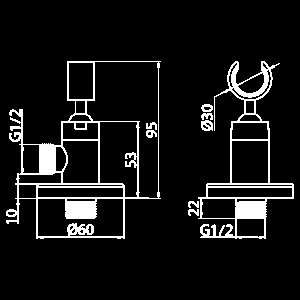 Подключение для шланга Elghansa Unit WS-18 хром купить в интернет-магазине сантехники Sanbest