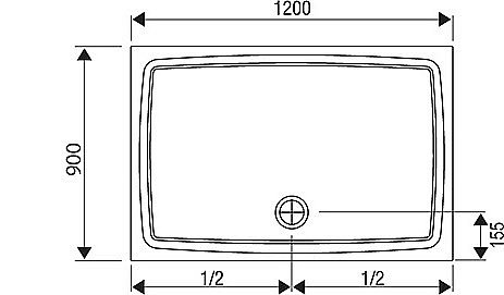 Душевой поддон Ravak Galaxy Gigant 120x90 купить в интернет-магазине Sanbest