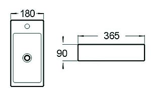 Раковина накладная SantiLine 36,5 SL-2010 белая купить в интернет-магазине Sanbest