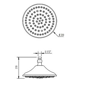 Верхний душ Migliore Corsica ML.CSC-35.680.CR хром купить в интернет-магазине сантехники Sanbest