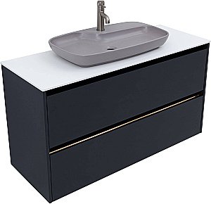 Тумба с раковиной Allen Brau Activity 120 1.34007.AM антрацит матовый/черный брашированный для ванной в интернет-магазине Sanbest