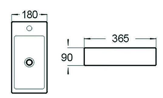 Раковина накладная SantiLine 36,5 SL-2010 белая купить в интернет-магазине Sanbest