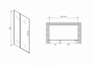 Душевая дверь Abber Sonnenstrand AG04120S 120 купить в интернет-магазине Sanbest