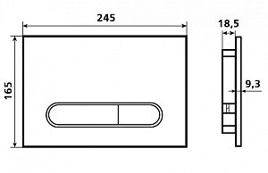 Кнопка для инсталяции Esbano OVL-17MB купить в интернет-магазине сантехники Sanbest