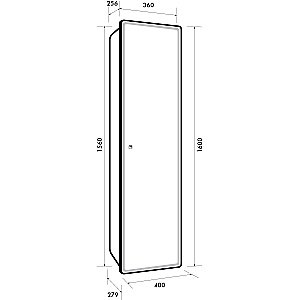 Пенал Dreja POINT 99.9035 40 зеркальный/белый для ванной в интернет-магазине сантехники Sanbest