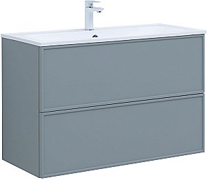 Тумба с раковиной Aquanet Арт 313277 100 мисти грин для ванной в интернет-магазине Sanbest