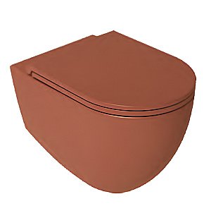 Унитаз подвесной Isvea Infinity 10NF02001SV-2U терракотовый матовый, безободковый купить в интернет-магазине Sanbest