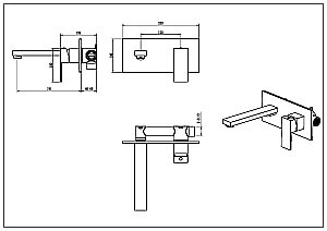 Cмеситель для раковины Boheme QUBIC Shinny Gun Metal 475-SGM антрацит глянец купить в интернет-магазине сантехники Sanbest