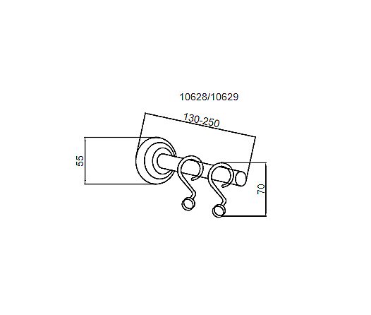 Карниз для ванны Boheme Brilante 10458 хром купить в интернет-магазине сантехники Sanbest