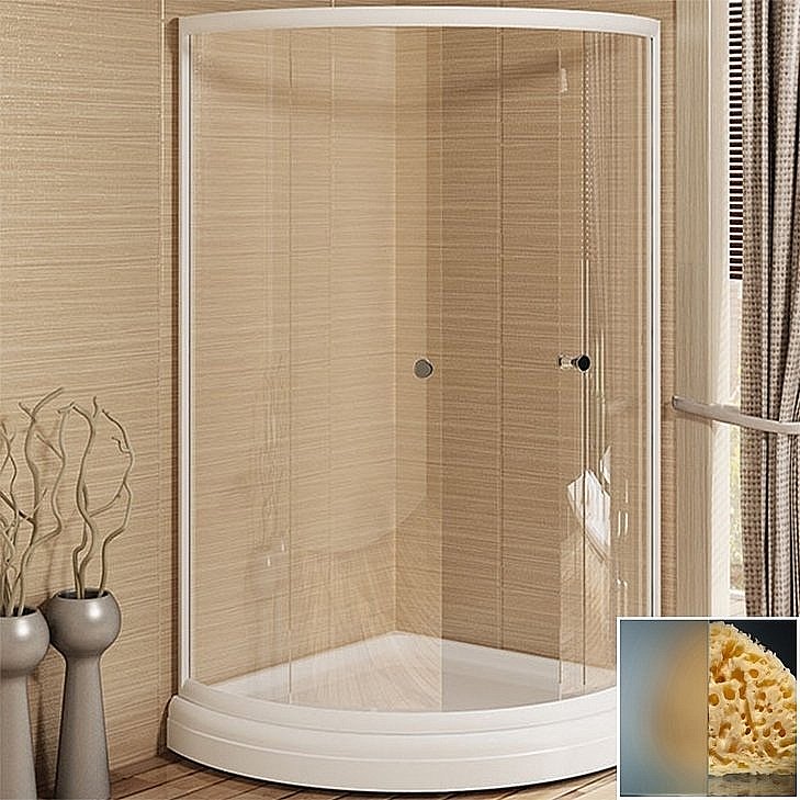 Душевой уголок Радомир Найт 100 стекло матовое/профиль белый купить в интернет-магазине Sanbest