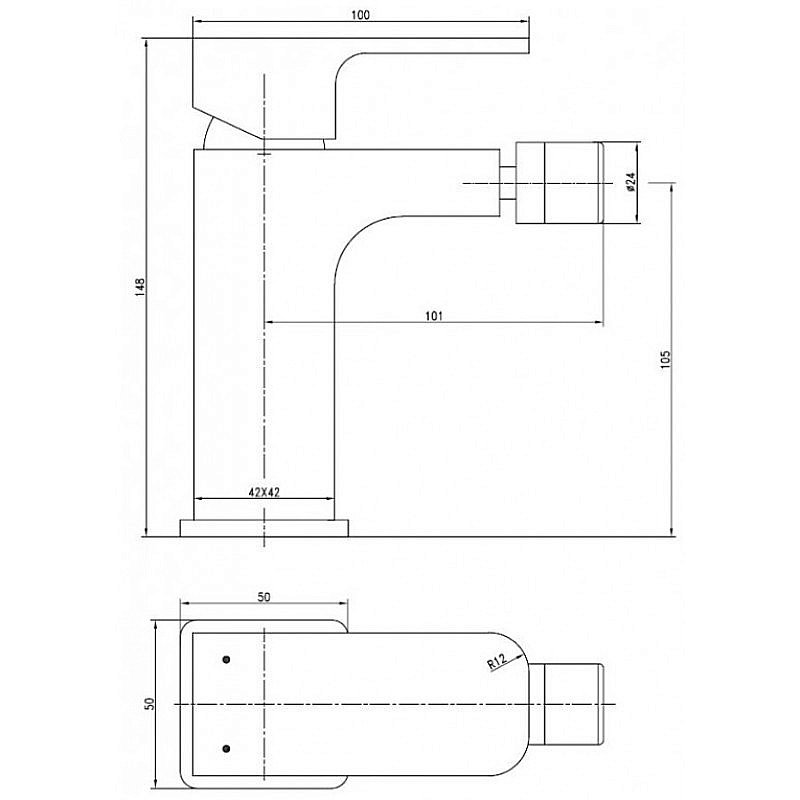 Смеситель для биде Elghansa 4615314 хром купить в интернет-магазине сантехники Sanbest