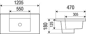 Раковина WeltWasser DEILBACH 7506-120 белый глянец купить в интернет-магазине Sanbest