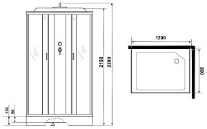 Душевая кабина Niagara Classic NG-43285-14QP 120x80 купить в интернет-магазине Sanbest