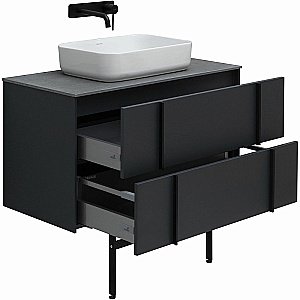 Тумба с раковиной Allen Brau Reality 90 1.32006.AM антрацит матовый для ванной в интернет-магазине Sanbest