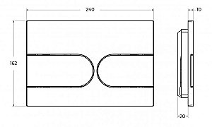 Кнопка для инсталляции BelBagno BB-11-IN сатин купить в интернет-магазине сантехники Sanbest