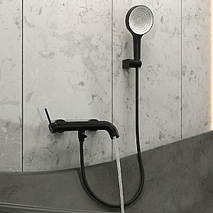 Смеситель для ванны Elghansa RADIANT XQ 2347181-Black черный матовый купить в интернет-магазине сантехники Sanbest