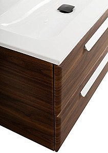 Тумба с раковиной Cezares ECO-CER-N 100 ECO-CER-N-1000-2C-SO-NCS-P орех шоколад софт для ванной в интернет-магазине Sanbest