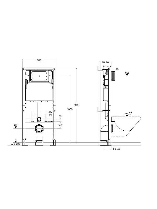 Инсталляция для унитаза BelBagno BB-109-M-C купить в интернет-магазине сантехники Sanbest