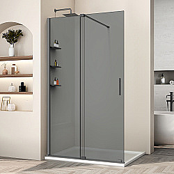 Душевая перегородка Vincea Walk-In VSW-1WSL120CGGM 120 профиль вороненая сталь/стекло тонированное купить в интернет-магазине Sanbest