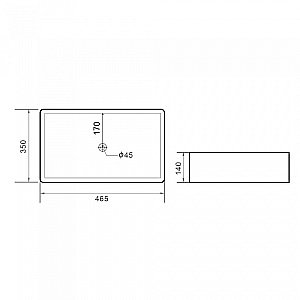 Раковина накладная Orange 47 B02-460mb черная матовая купить в интернет-магазине Sanbest