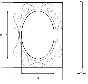 Зеркало Migliore Complementi ML.COM-70.721.BR бронза в ванную от интернет-магазине сантехники Sanbest