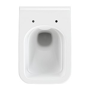 Унитаз подвесной Cersanit CREA SQUARE CO DPL EO SLIM c инсталляцией LINK PRO/кнопка TWINS хром глянцевый, с крышкой микролифт, безободковый купить в интернет-магазине Sanbest