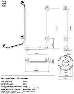 Пoручeнь Bemeta Help program 63 хром купить в интернет-магазине сантехники Sanbest