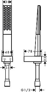 Душевая гарнитура Hansgrohe Rainfinity 100 1jet 26857700 купить в интернет-магазине сантехники Sanbest